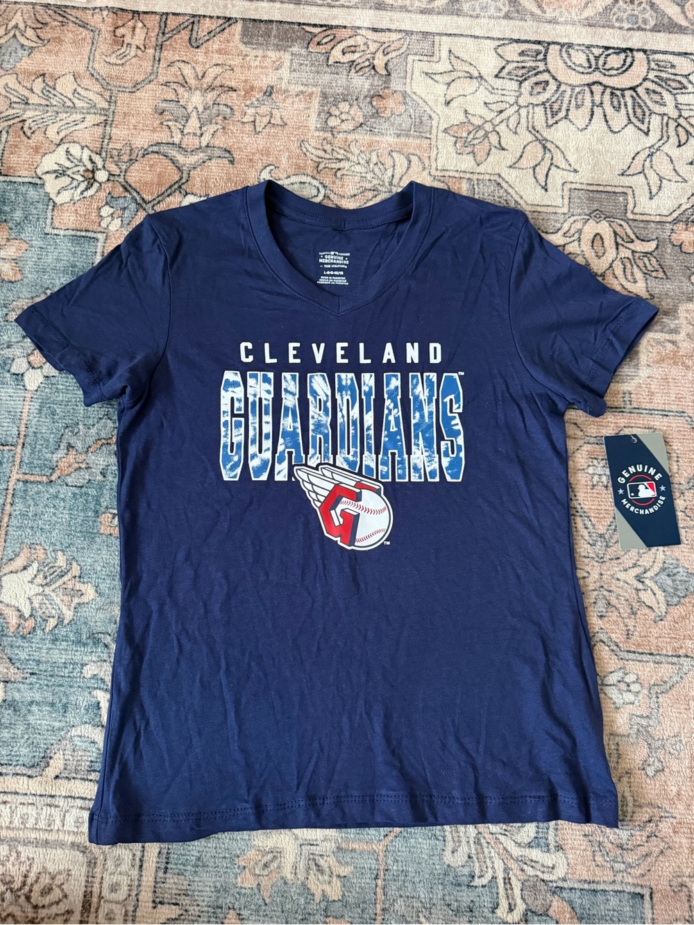 Girls Cleveland Guardians Navy Graphic Tee NWT
